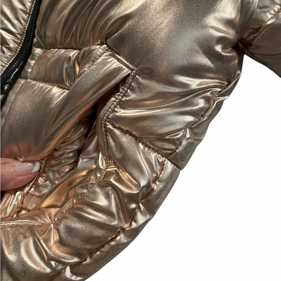 Lovers and Friends Metallic Puffer Jacket Sz XXS - Picture 8 of 14